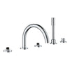 Grohe Atrio New 5-Hole 2-Handle Deck Mount Roman Tub Faucet With 1.75 Gpm Hand Shower