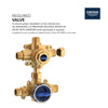 Grohe Timeless Pressure Balance Valve Trim With 3-Way Diverter With Cartridge