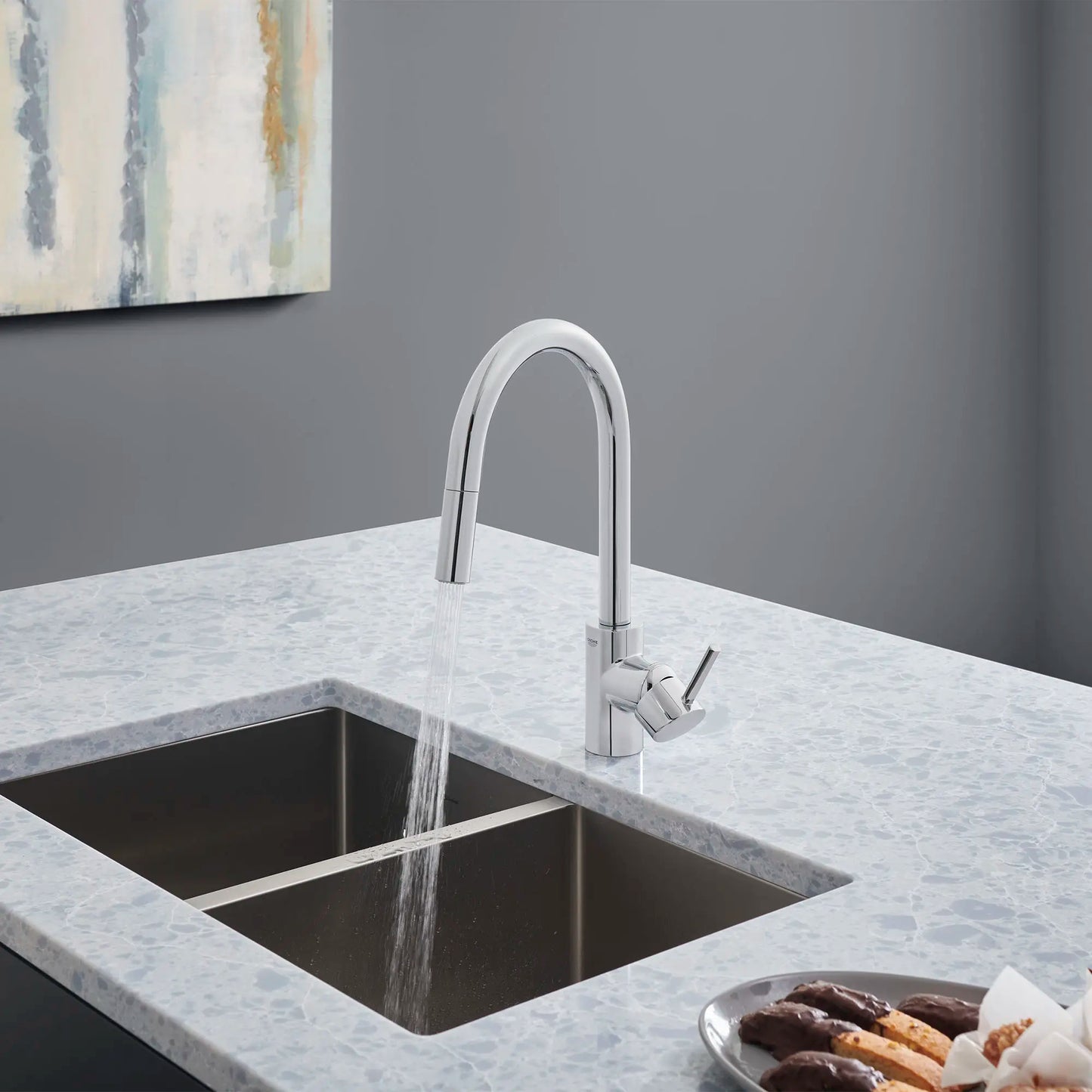 CONCETTO Single-Handle Pull Down Kitchen Faucet Dual Spray 5.7 L/mi