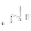 Concetto™4-Hole Single-Handle Deck Mount Roman Tub Faucet With 1.75 Gpm Hand Shower - Golzar Home