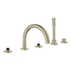 Grohe Atrio New 5-Hole 2-Handle Deck Mount Roman Tub Faucet With 1.75 Gpm Hand Shower