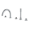Grohe Atrio New 5-Hole 2-Handle Deck Mount Roman Tub Faucet With 1.75 Gpm Hand Shower