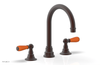 JAMESTOWN Widespread Faucet - High Spout - Lever Handle with "Orange" Accents 165-04