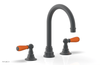 JAMESTOWN Widespread Faucet - High Spout - Lever Handle with "Orange" Accents 165-04