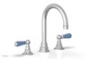 JAMESTOWN Widespread Faucet - High Spout - Lever Handle with "Light Blue" Accents 165-04
