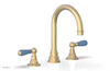 JAMESTOWN Widespread Faucet - High Spout - Lever Handle with "Light Blue" Accents 165-04