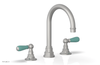 JAMESTOWN Widespread Faucet - High Spout - Lever Handle with "Turqoise" Accents 165-04