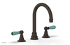 JAMESTOWN Widespread Faucet - High Spout - Lever Handle with "Turqoise" Accents 165-04