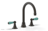 JAMESTOWN Widespread Faucet - High Spout - Lever Handle with "Turqoise" Accents 165-04
