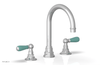 JAMESTOWN Widespread Faucet - High Spout - Lever Handle with "Turqoise" Accents 165-04