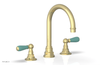 JAMESTOWN Widespread Faucet - High Spout - Lever Handle with "Turqoise" Accents 165-04
