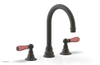 JAMESTOWN Widespread Faucet - High Spout - Lever Handle with "Pink" Accents 165-04
