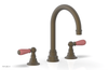 JAMESTOWN Widespread Faucet - High Spout - Lever Handle with "Pink" Accents 165-04