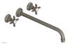 JAMESTOWN Wall Lavatory Set - 14" Spout - Cross Handle 165-11-14