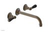 JAMESTOWN Wall Lavatory Set - 10" Spout - Lever Handle with "Black" Accents 165-12-10