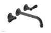 JAMESTOWN Wall Lavatory Set - 10" Spout - Lever Handle with "Black" Accents 165-12-10