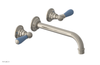 JAMESTOWN Wall Lavatory Set - 10" Spout - Lever Handle with "Light Blue" Accents 165-12-10