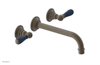 JAMESTOWN Wall Tub Set - 10" Spout - Lever Handle with "Navy Blue" Accents 165-57-10
