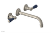 JAMESTOWN Wall Tub Set - 10" Spout - Lever Handle with "Navy Blue" Accents 165-57-10