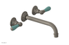 JAMESTOWN Wall Tub Set - 10" Spout - Lever Handle with "Turqoise" Accents 165-57-10