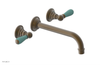 JAMESTOWN Wall Tub Set - 10" Spout - Lever Handle with "Turqoise" Accents 165-57-10