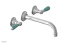JAMESTOWN Wall Lavatory Set - 10" Spout - Lever Handle with "Turqoise" Accents 165-12-10