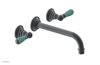 JAMESTOWN Wall Lavatory Set - 10" Spout - Lever Handle with "Turqoise" Accents 165-12-10