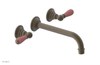 JAMESTOWN Wall Lavatory Set - 10" Spout - Lever Handle with "Pink" Accents 165-12-10