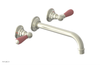 JAMESTOWN Wall Lavatory Set - 10" Spout - Lever Handle with "Pink" Accents 165-12-10