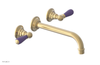 JAMESTOWN Wall Lavatory Set - 10" Spout - Lever Handle with "Purple" Accents 165-12-10