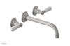JAMESTOWN Wall Lavatory Set - 10" Spout - Lever Handle with "White" Accents 165-12-10