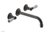JAMESTOWN Wall Lavatory Set - 10" Spout - Lever Handle with "White" Accents 165-12-10