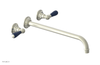 JAMESTOWN Wall Tub Set - 14" Spout - Lever Handle with "Navy Blue" Accents 165-57-14
