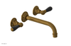 JAMESTOWN Wall Lavatory Set - Lever Handle with "Black" Accents 165-12