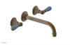 JAMESTOWN Wall Lavatory Set - Lever Handle with "Light Blue" Accents 165-12