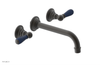 JAMESTOWN Wall Lavatory Set - Lever Handle with "Navy Blue" Accents 165-12
