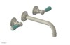JAMESTOWN Wall Tub Set - Lever Handle with "Turqoise" Accents 165-57