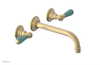JAMESTOWN Wall Tub Set - Lever Handle with "Turqoise" Accents 165-57