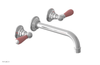 JAMESTOWN Wall Lavatory Set - Lever Handle with "Pink" Accents 165-12