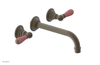 JAMESTOWN Wall Lavatory Set - Lever Handle with "Pink" Accents 165-12