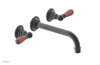 JAMESTOWN Wall Lavatory Set - Lever Handle with "Pink" Accents 165-12