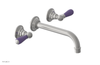 JAMESTOWN Wall Lavatory Set - Lever Handle with "Purple" Accents 165-12