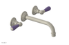 JAMESTOWN Wall Lavatory Set - Lever Handle with "Purple" Accents 165-12