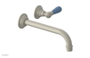 JAMESTOWN Single Handle Wall Lavatory Set - 10" Spout with "Light Blue" Accents 165-16-10