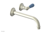 JAMESTOWN Single Handle Wall Lavatory Set - 10" Spout with "Light Blue" Accents 165-16-10