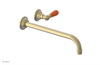 JAMESTOWN Single Handle Wall Lavatory Set - 12" Spout with "Orange" Accents 165-16-12