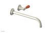 JAMESTOWN Single Handle Wall Lavatory Set - 12" Spout with "Orange" Accents 165-16-12