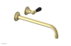 JAMESTOWN Single Handle Wall Lavatory Set - 12" Spout with "Black" Accents 165-16-12