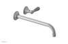 JAMESTOWN Single Handle Wall Lavatory Set - 12" Spout with "Grey" Accents 165-16-12