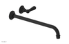 JAMESTOWN Single Handle Wall Lavatory Set - 14" Spout with "Black" Accents 165-16-14